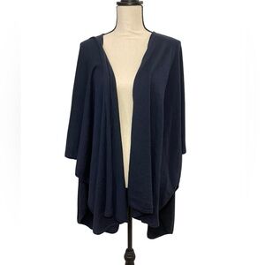 Neiman Marcus cashmere wrap navy blue one size